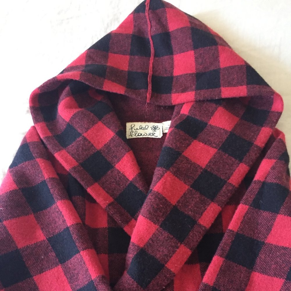 Anthropologie Women's Buffalo Plaid Checkered Coat